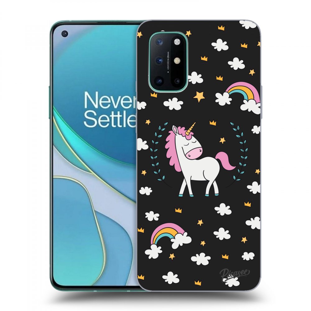 Picasee fekete szilikon tok az alábbi mobiltelefonokra OnePlus 8T - Unicorn star heaven