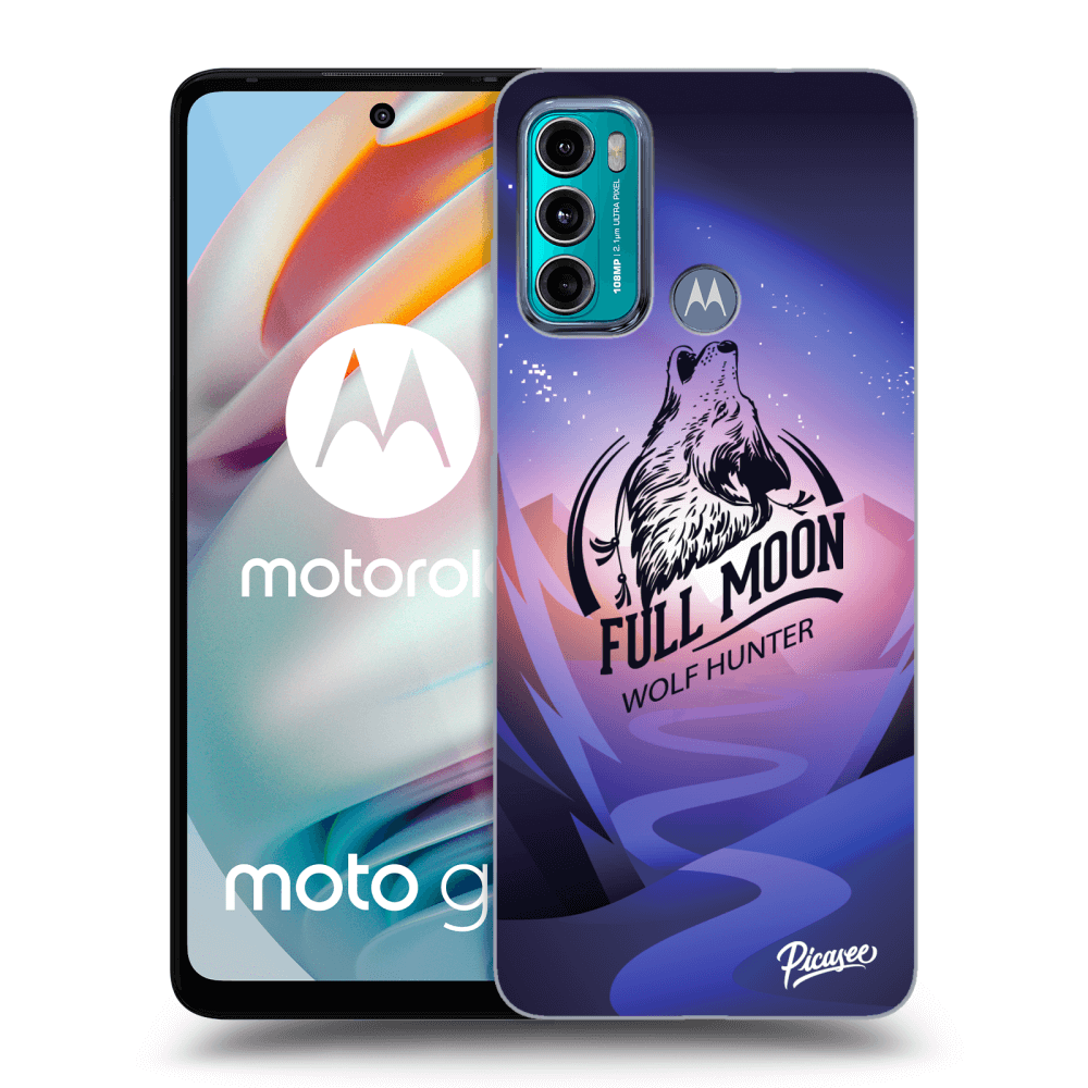 Picasee fekete szilikon tok az alábbi mobiltelefonokra Motorola Moto G60 - Wolf
