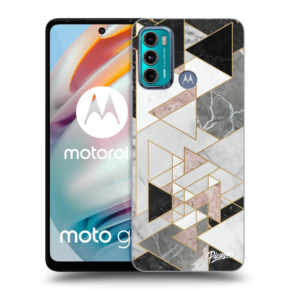 Picasee fekete szilikon tok az alábbi mobiltelefonokra Motorola Moto G60 - Light geometry