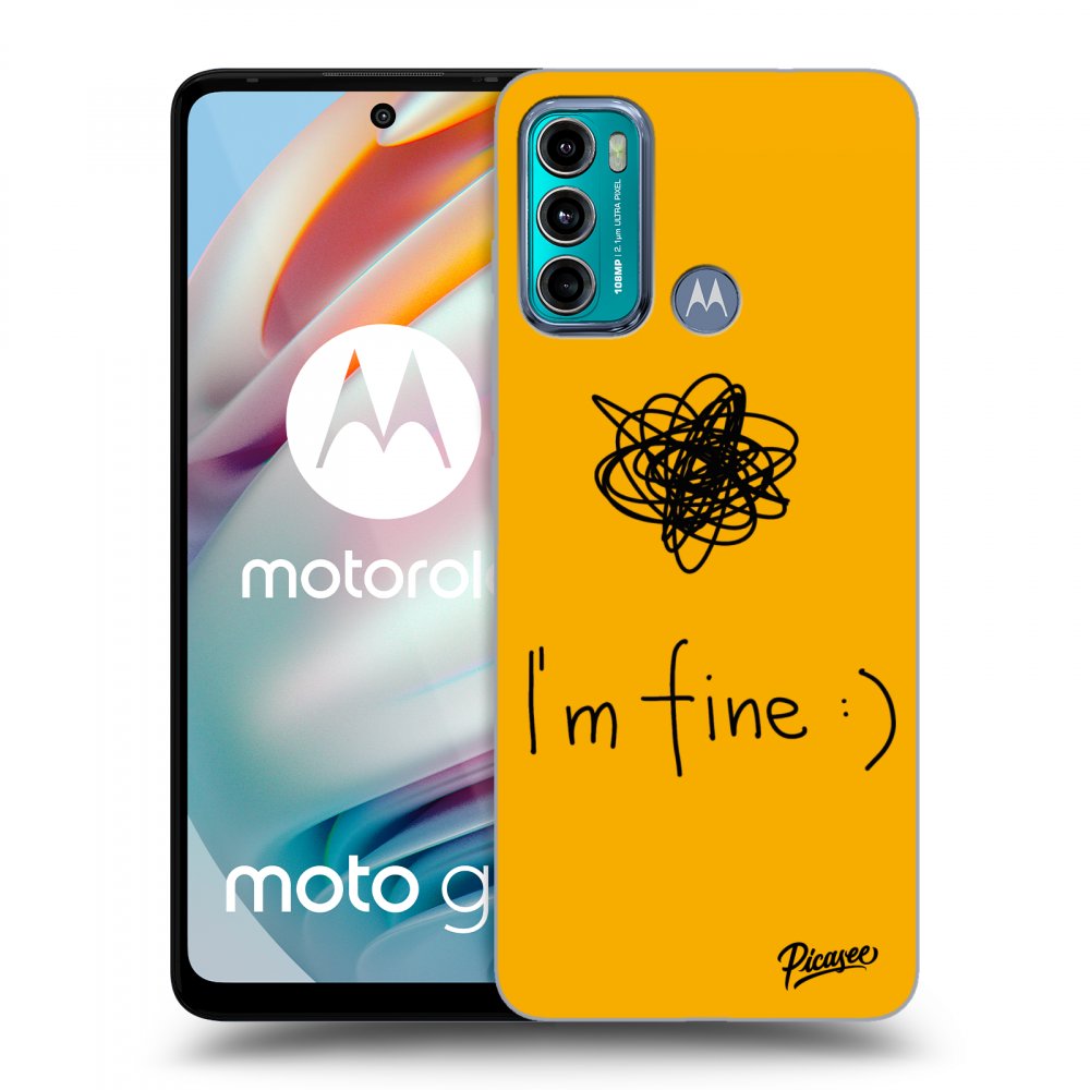 Picasee fekete szilikon tok az alábbi mobiltelefonokra Motorola Moto G60 - I am fine