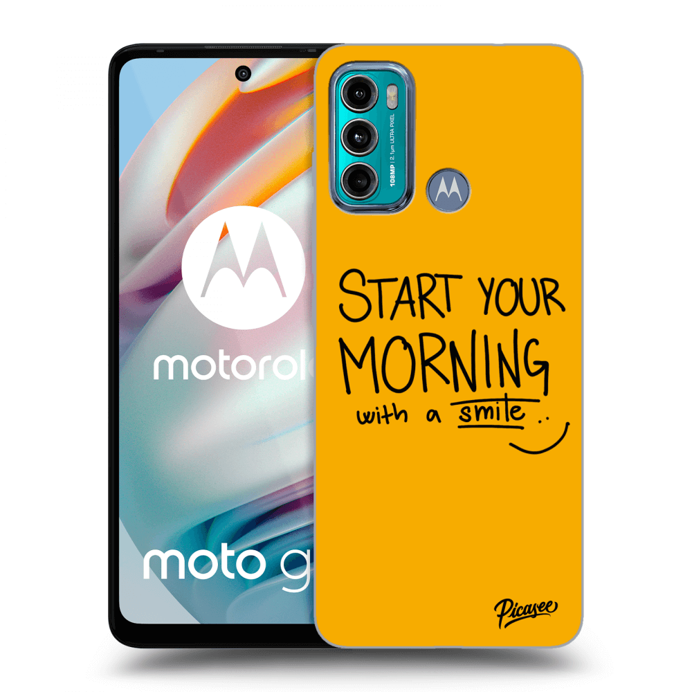 Picasee fekete szilikon tok az alábbi mobiltelefonokra Motorola Moto G60 - Smile