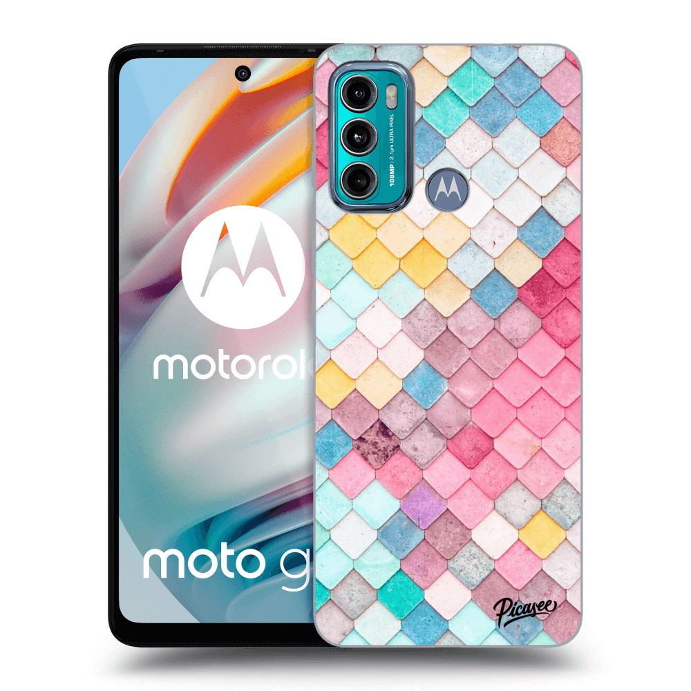 Picasee fekete szilikon tok az alábbi mobiltelefonokra Motorola Moto G60 - Colorful roof