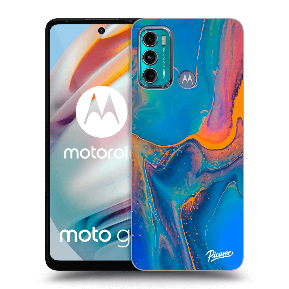 Picasee fekete szilikon tok az alábbi mobiltelefonokra Motorola Moto G60 - Rainbow