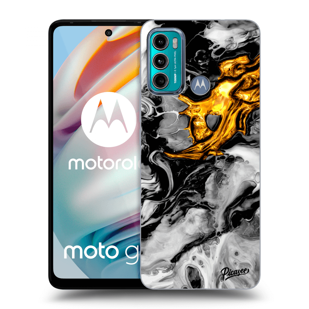 Picasee ULTIMATE CASE Motorola Moto G60 - készülékre - Black Gold 2