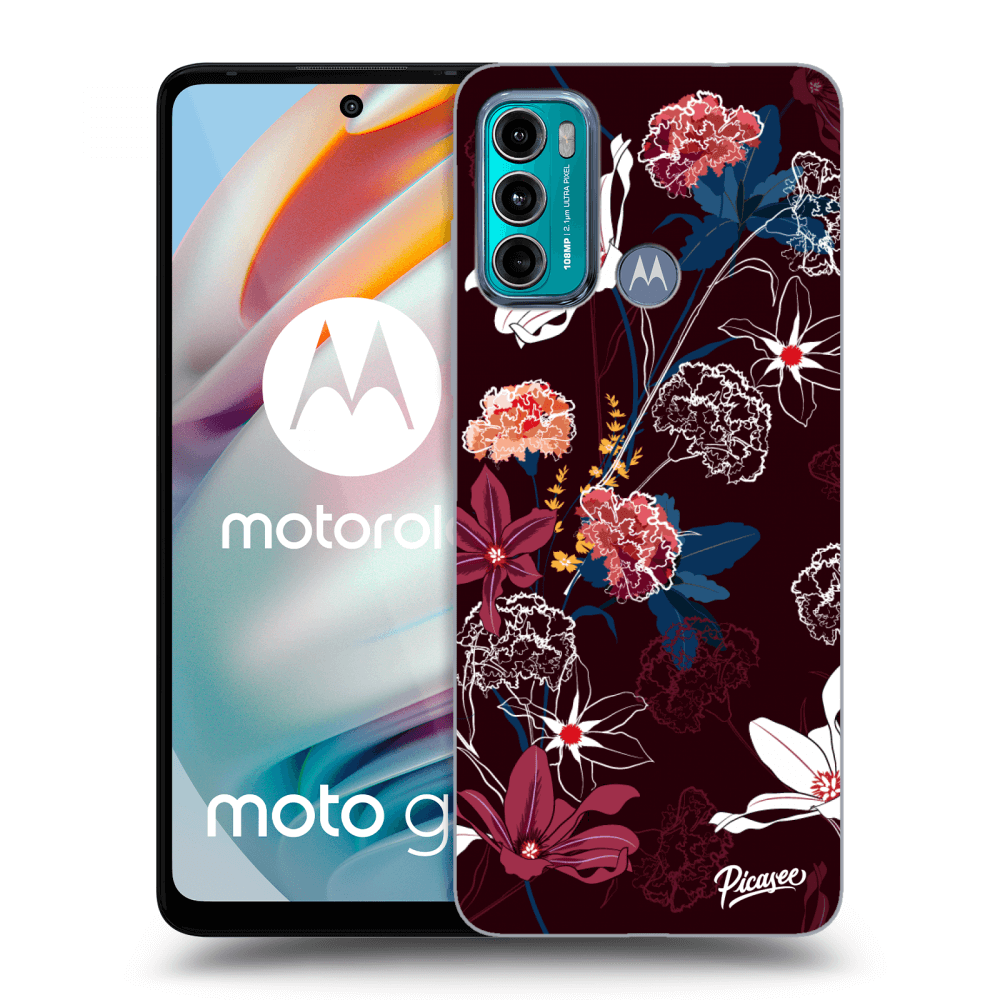 Picasee fekete szilikon tok az alábbi mobiltelefonokra Motorola Moto G60 - Dark Meadow
