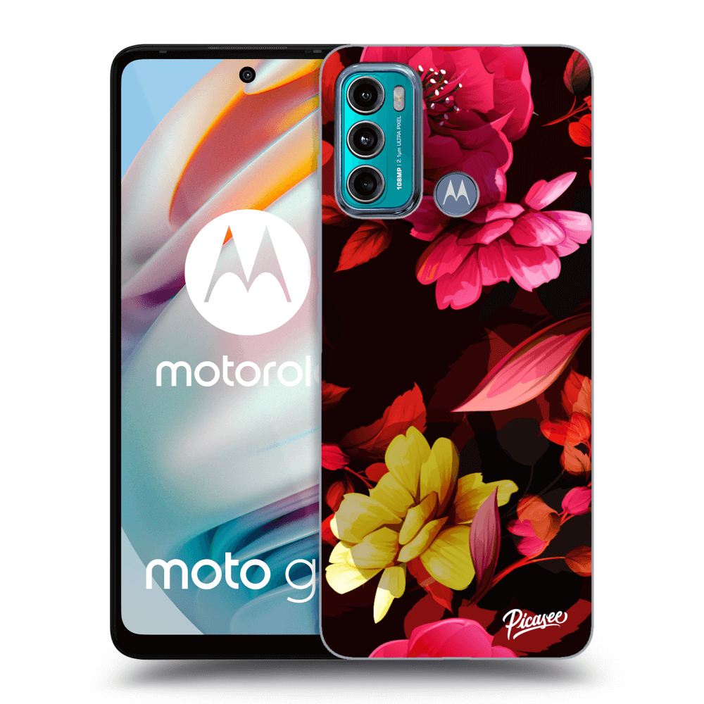 Picasee fekete szilikon tok az alábbi mobiltelefonokra Motorola Moto G60 - Dark Peonny