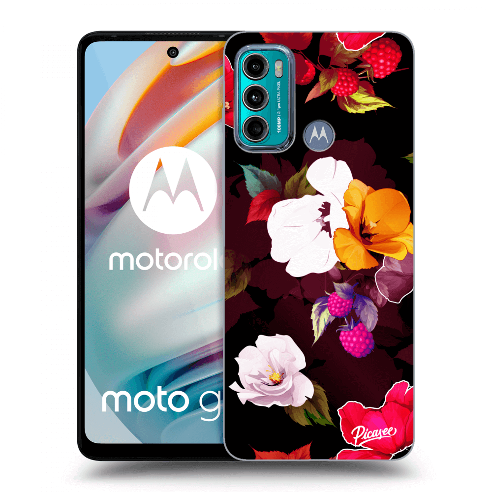 Picasee átlátszó szilikon tok az alábbi mobiltelefonokra Motorola Moto G60 - Flowers and Berries