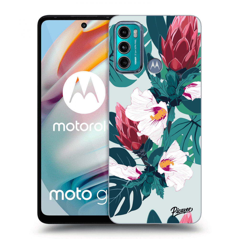Picasee fekete szilikon tok az alábbi mobiltelefonokra Motorola Moto G60 - Rhododendron