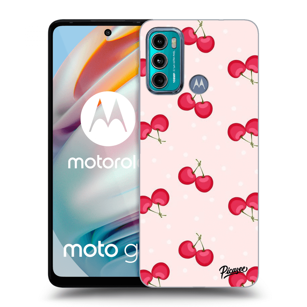 Picasee fekete szilikon tok az alábbi mobiltelefonokra Motorola Moto G60 - Cherries