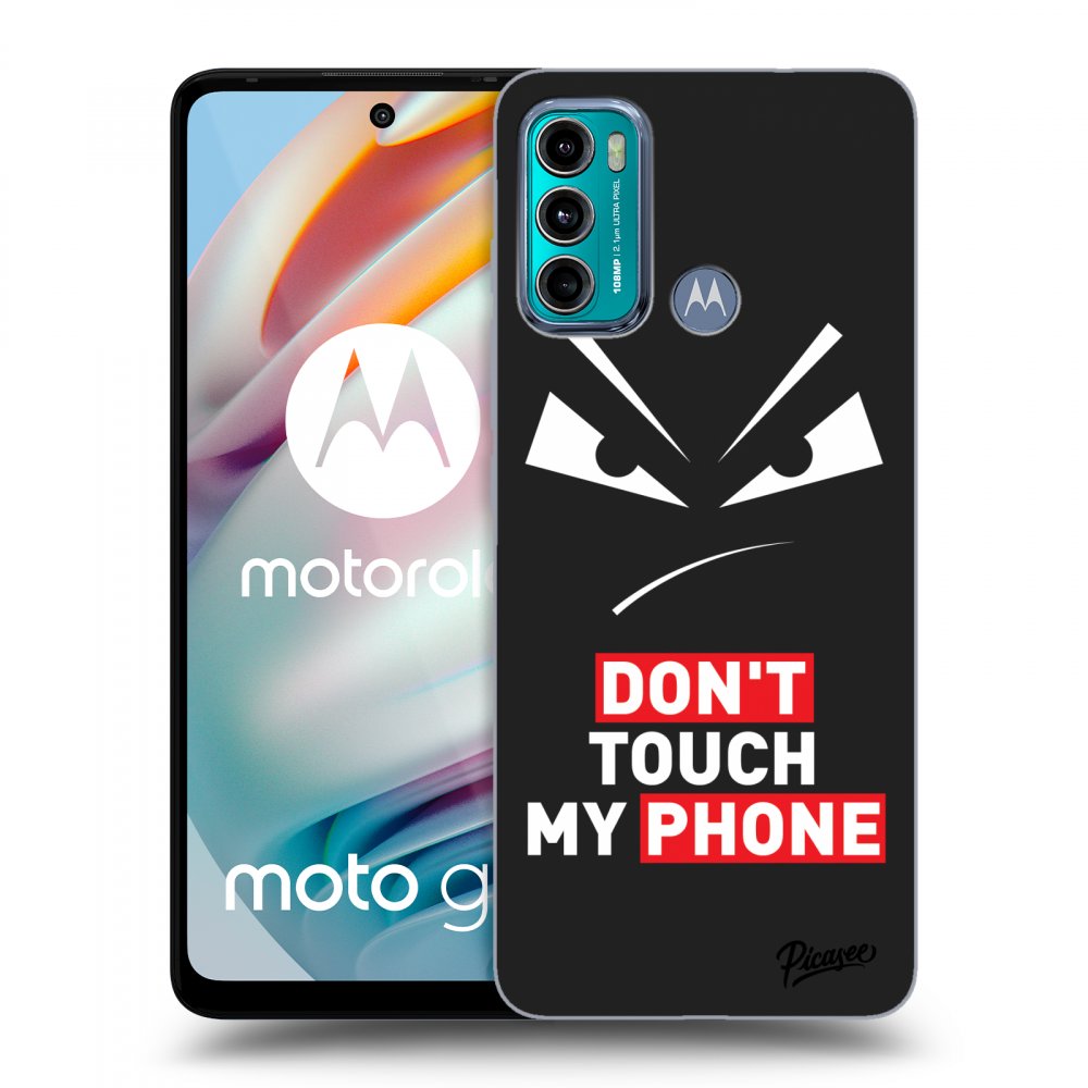 Picasee fekete szilikon tok az alábbi mobiltelefonokra Motorola Moto G60 - Evil Eye - Transparent