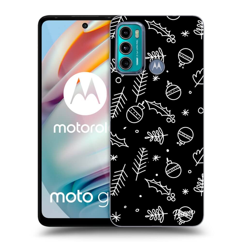Picasee fekete szilikon tok az alábbi mobiltelefonokra Motorola Moto G60 - Mistletoe