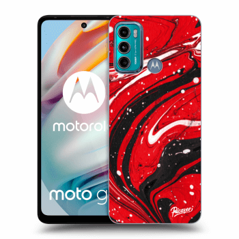 Picasee átlátszó szilikon tok az alábbi mobiltelefonokra Motorola Moto G60 - Red black