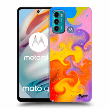Picasee fekete szilikon tok az alábbi mobiltelefonokra Motorola Moto G60 - Bubbles