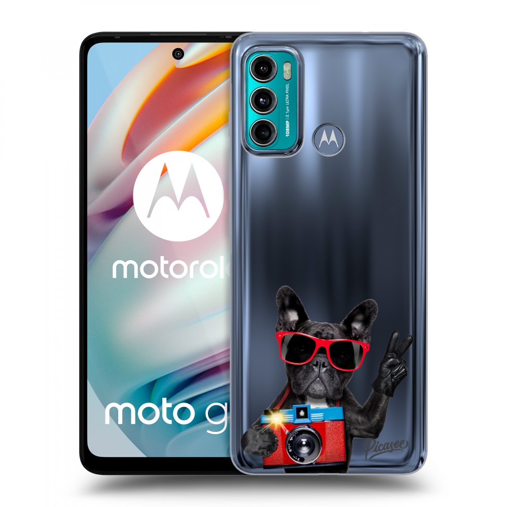 Picasee átlátszó szilikon tok az alábbi mobiltelefonokra Motorola Moto G60 - French Bulldog