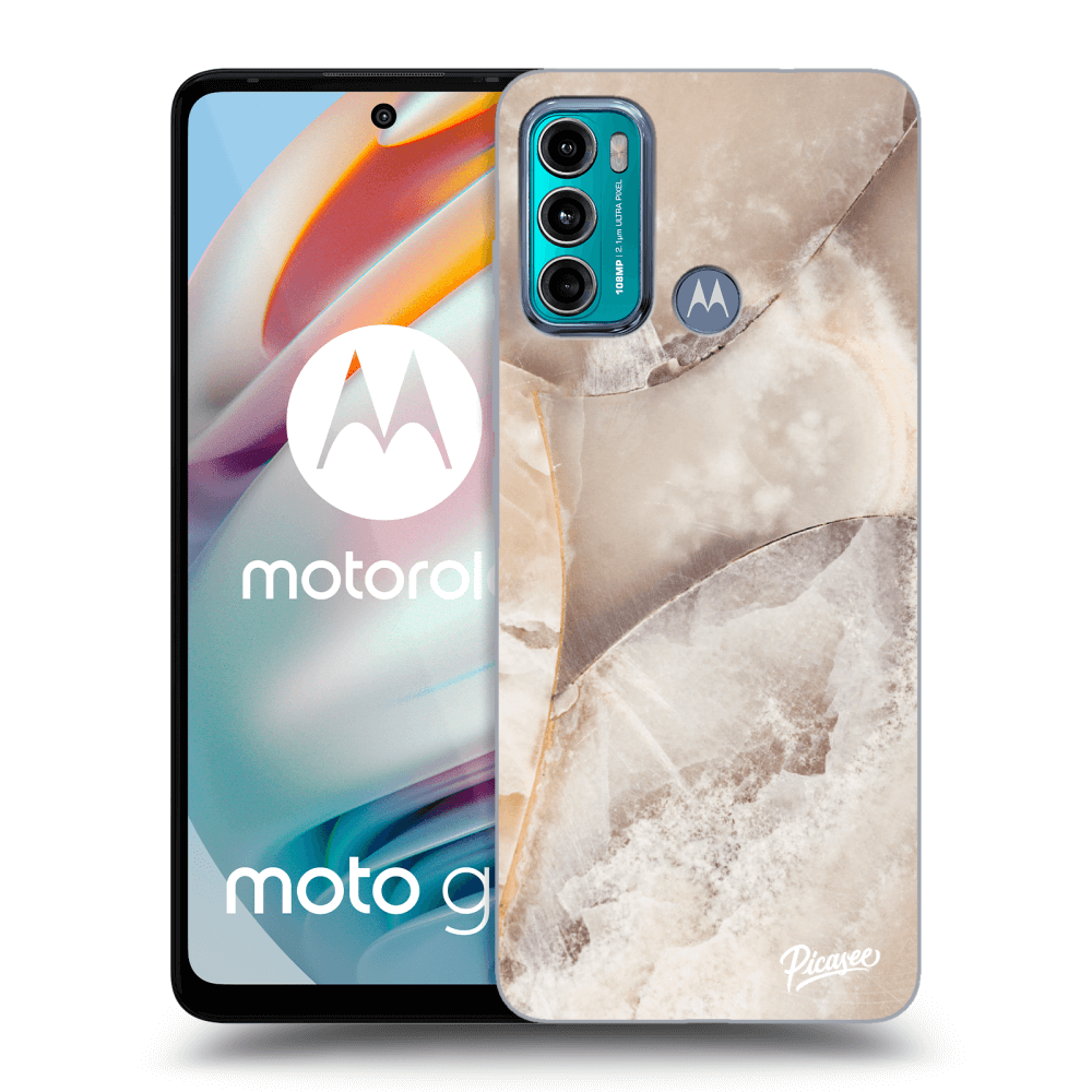 Picasee átlátszó szilikon tok az alábbi mobiltelefonokra Motorola Moto G60 - Cream marble