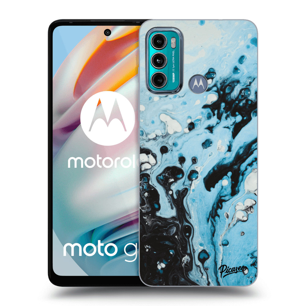Picasee fekete szilikon tok az alábbi mobiltelefonokra Motorola Moto G60 - Organic blue