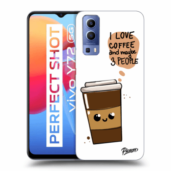 Szilikon tok erre a típusra Vivo Y72 5G - Cute coffee