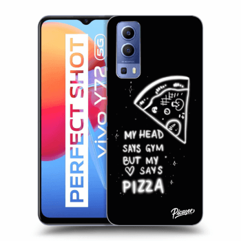 Picasee fekete szilikon tok az alábbi mobiltelefonokra Vivo Y72 5G - Pizza