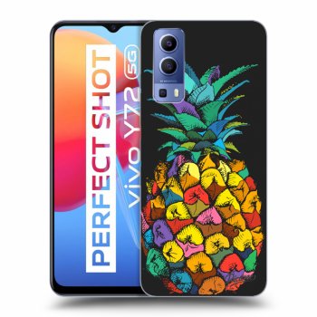 Picasee fekete szilikon tok az alábbi mobiltelefonokra Vivo Y72 5G - Pineapple