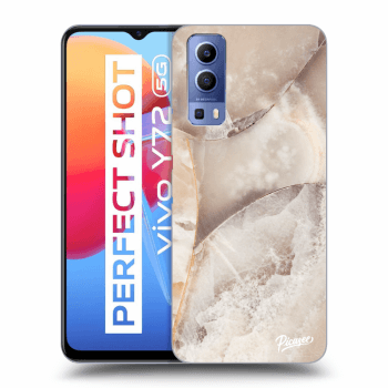 Szilikon tok erre a típusra Vivo Y72 5G - Cream marble