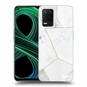 Szilikon tok erre a típusra Realme 8 5G - White tile