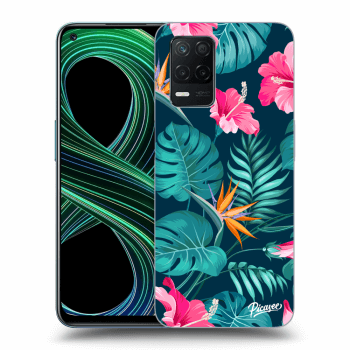 Szilikon tok erre a típusra Realme 8 5G - Pink Monstera