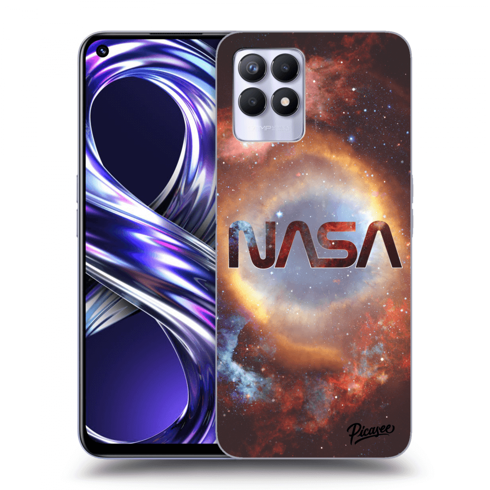 Picasee fekete szilikon tok az alábbi mobiltelefonokra Realme 8i - Nebula