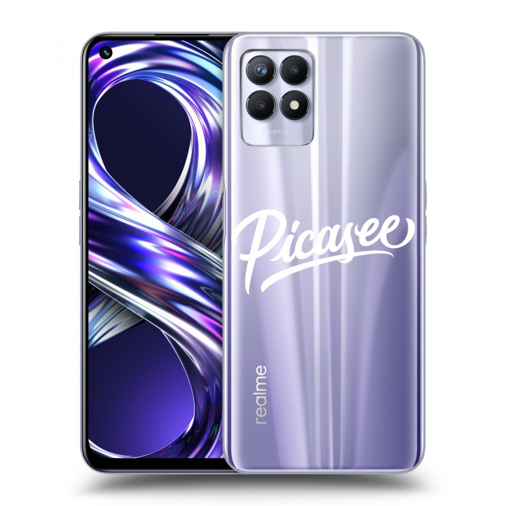Picasee átlátszó szilikon tok az alábbi mobiltelefonokra Realme 8i - Picasee - White