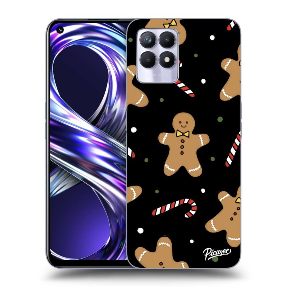 Picasee fekete szilikon tok az alábbi mobiltelefonokra Realme 8i - Gingerbread