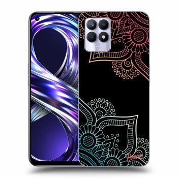 Szilikon tok erre a típusra Realme 8i - Flowers pattern