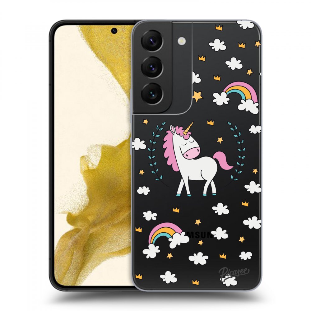 Picasee átlátszó szilikon tok az alábbi mobiltelefonokra Samsung Galaxy S22 5G - Unicorn star heaven