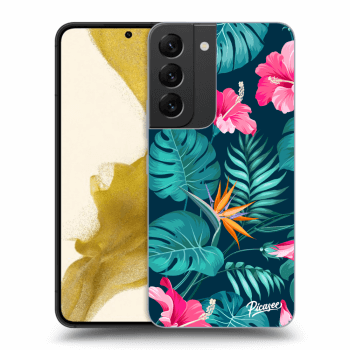 Szilikon tok erre a típusra Samsung Galaxy S22 5G - Pink Monstera