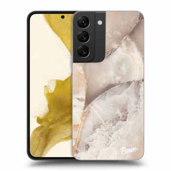 Szilikon tok erre a típusra Samsung Galaxy S22 5G - Cream marble