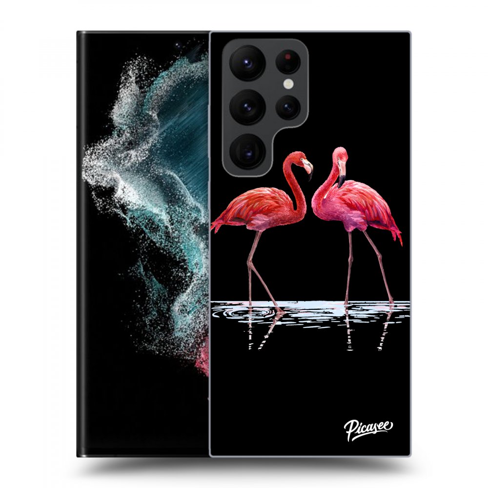 Picasee ULTIMATE CASE PowerShare Samsung Galaxy S22 Ultra 5G - készülékre - Flamingos couple