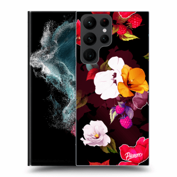 Picasee átlátszó szilikon tok az alábbi mobiltelefonokra Samsung Galaxy S22 Ultra 5G - Flowers and Berries