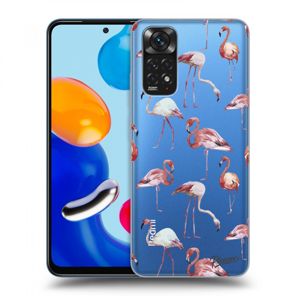 Picasee átlátszó szilikon tok az alábbi mobiltelefonokra Xiaomi Redmi Note 11S 4G - Flamingos