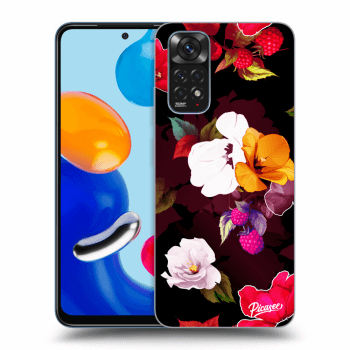 Picasee átlátszó szilikon tok az alábbi mobiltelefonokra Xiaomi Redmi Note 11S 4G - Flowers and Berries