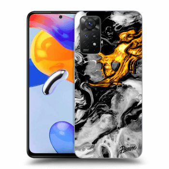 Szilikon tok erre a típusra Xiaomi Redmi Note 11 Pro 5G - Black Gold 2