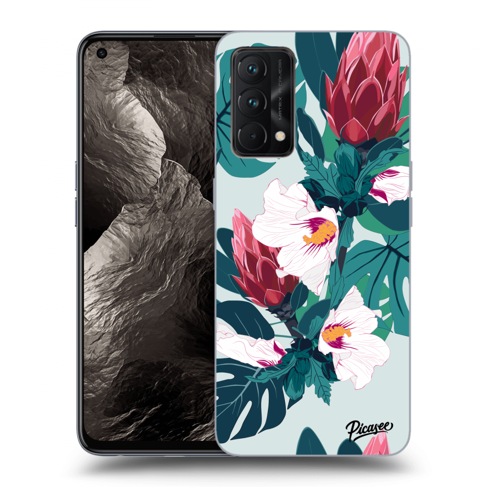 Picasee fekete szilikon tok az alábbi mobiltelefonokra Realme GT Master Edition 5G - Rhododendron