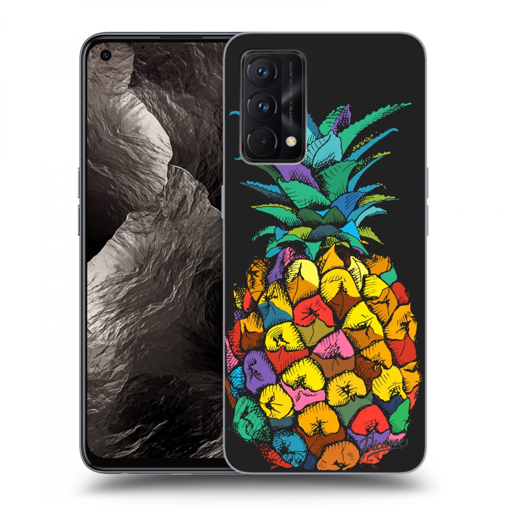 Picasee fekete szilikon tok az alábbi mobiltelefonokra Realme GT Master Edition 5G - Pineapple