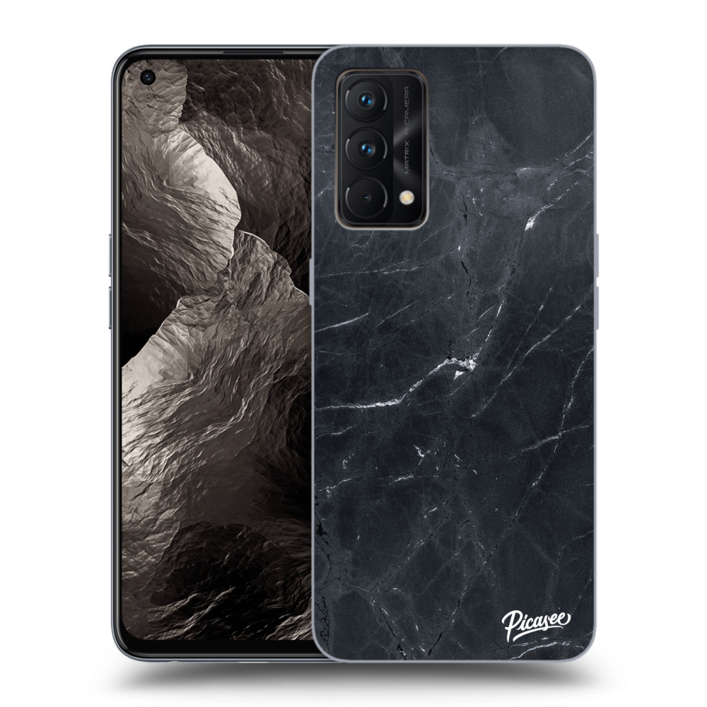 Picasee fekete szilikon tok az alábbi mobiltelefonokra Realme GT Master Edition 5G - Black marble