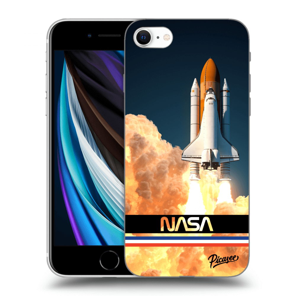 Picasee átlátszó szilikon tok az alábbi mobiltelefonokra Apple iPhone SE 2022 - Space Shuttle