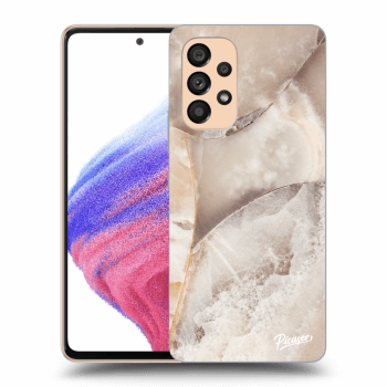 Szilikon tok erre a típusra Samsung Galaxy A53 5G - Cream marble