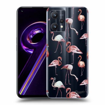 Picasee átlátszó szilikon tok az alábbi mobiltelefonokra Realme 9 Pro 5G - Flamingos