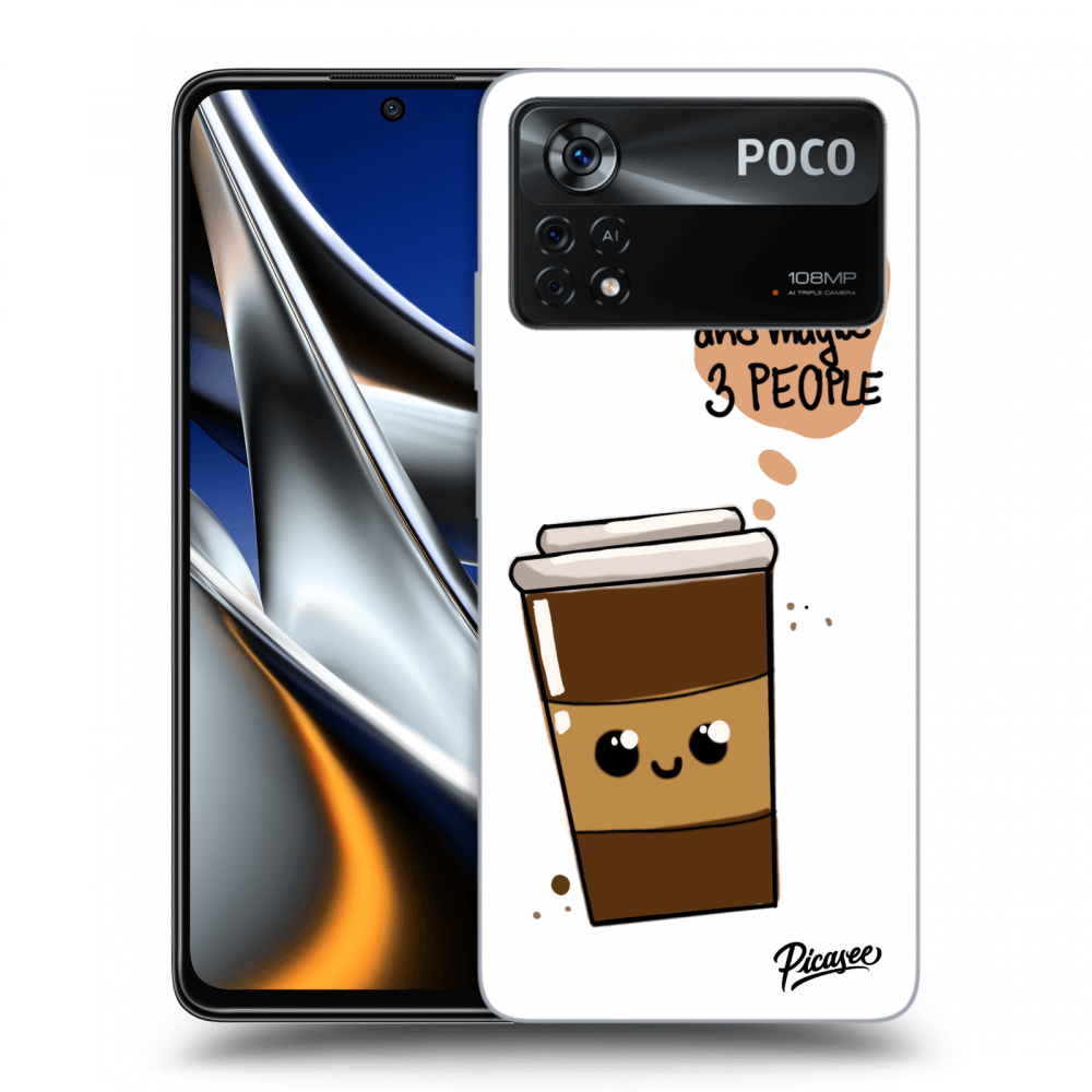 Picasee átlátszó szilikon tok az alábbi mobiltelefonokra Xiaomi Poco X4 Pro 5G - Cute coffee