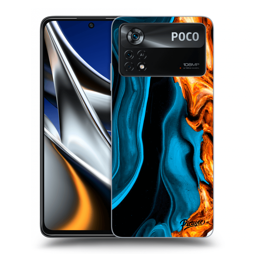 Picasee ULTIMATE CASE Xiaomi Poco X4 Pro 5G - készülékre - Gold blue