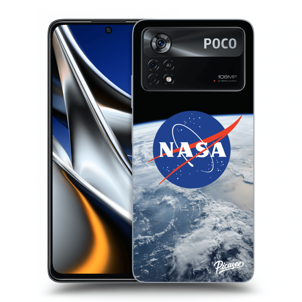 Picasee fekete szilikon tok az alábbi mobiltelefonokra Xiaomi Poco X4 Pro 5G - Nasa Earth