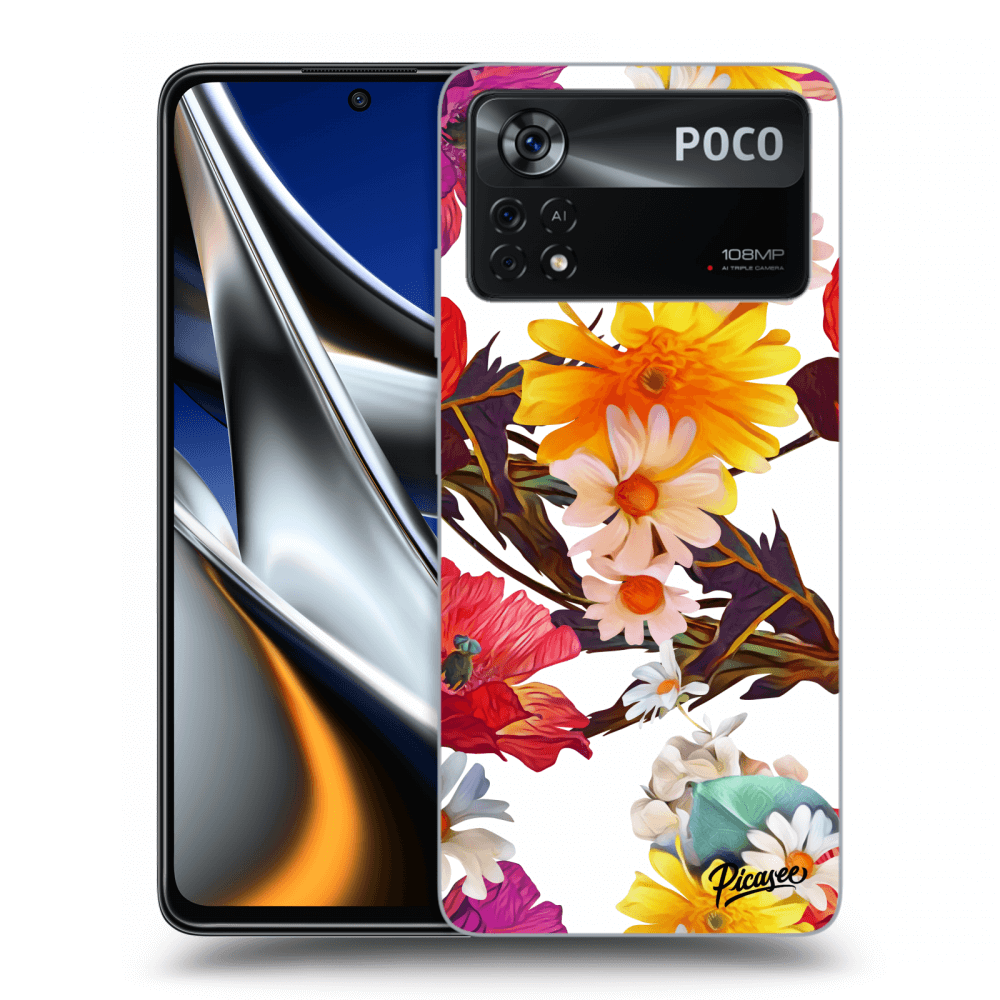 Picasee fekete szilikon tok az alábbi mobiltelefonokra Xiaomi Poco X4 Pro 5G - Meadow