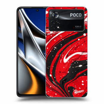 Szilikon tok erre a típusra Xiaomi Poco X4 Pro 5G - Red black