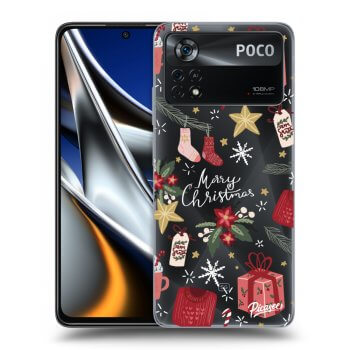 Picasee átlátszó szilikon tok az alábbi mobiltelefonokra Xiaomi Poco X4 Pro 5G - Christmas